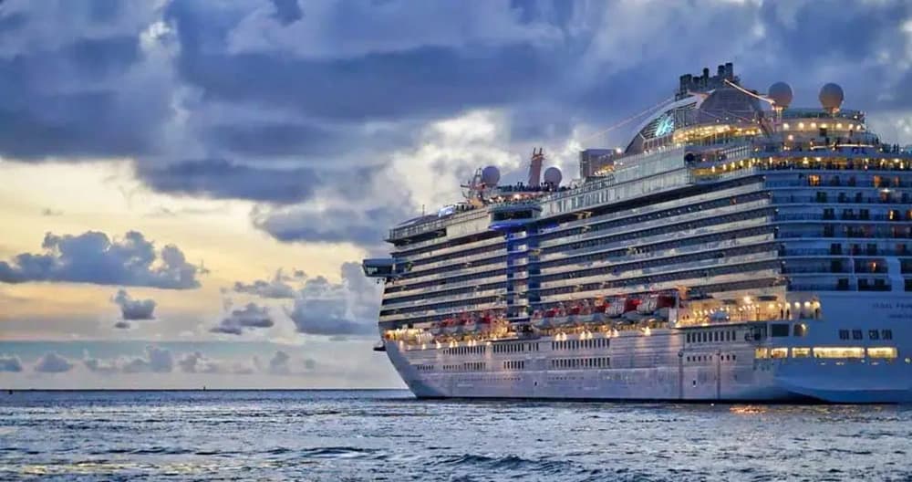 Cruise ship on water