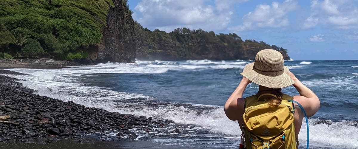 Woman exploring Kapaau